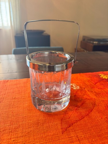 Vintage cut glass ice bucket - cut,