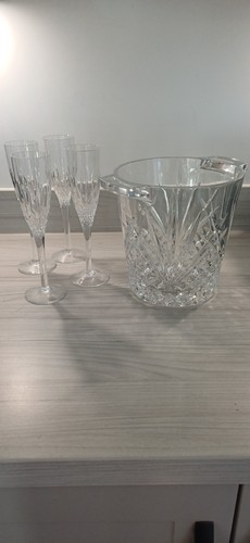 Cut glass champagne ice bucket - champagne,