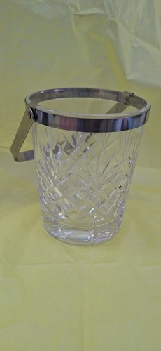 Vintage cut glass ice - cut, bucket
