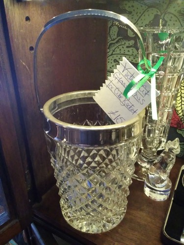 Ice bucket cut glass - bucket,