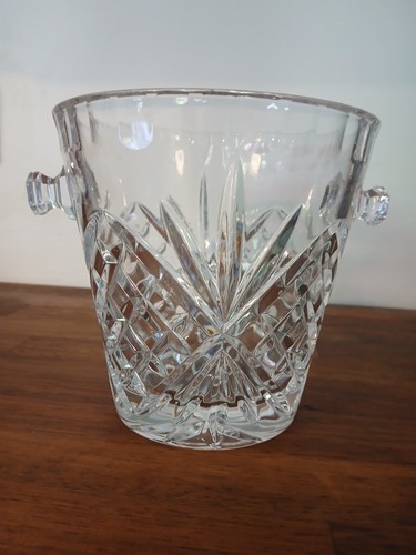 Cut glass crystal ice bucket - cut,