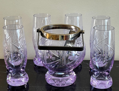Vintage neodymium cut glass - vintage,